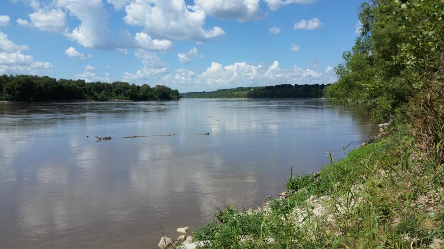 View of the Missouri River from Hartsburg Access