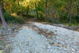 Gravel trail from parking lot to Cedar Creek, Capitol View Access, Callaway County, Missouri