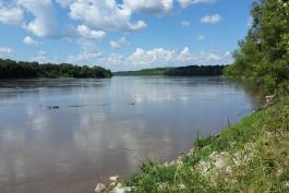View of the Missouri River from Hartsburg Access